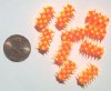 1 15x6mm Orange & Yellow Silicone Tube Bead